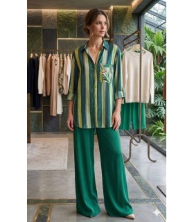 Camisa Estampada Rayas Oky Mujer