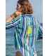 Camisa Rayas Bordada Trovels Mujer