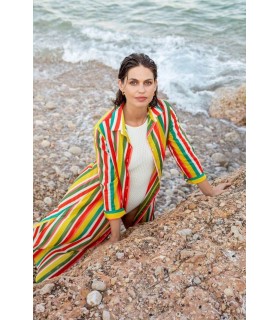 Vestido Largo Rayas Trovels Mujer