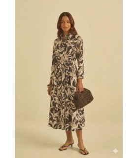 Vestido Estampado Flores Maria Bellentani Mujer