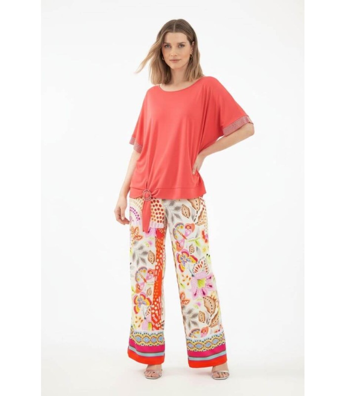 Pantalón Patch Rojo Anna Mora Mujer