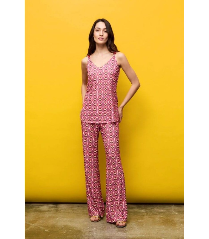 Pantalón Fucsia Estampado Civit Mujer