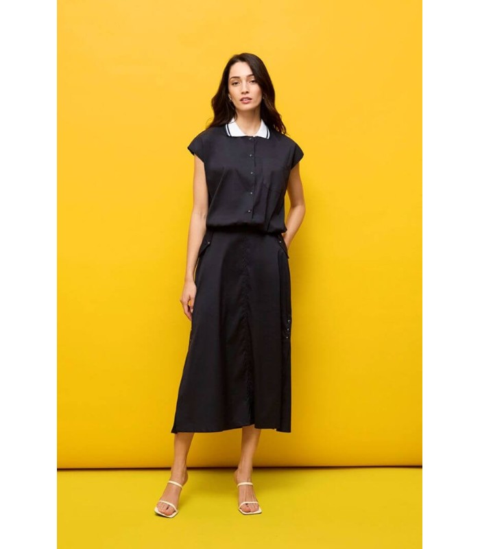 Falda Algodón Marino Civit Mujer