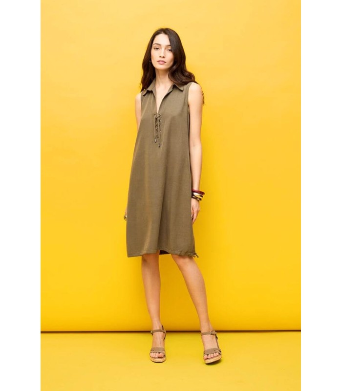 Vestido Camisero Sin Mangas Civit Mujer