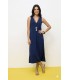Vestido Largo Marino Civit Mujer
