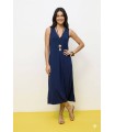 Vestido Largo Marino Civit Mujer