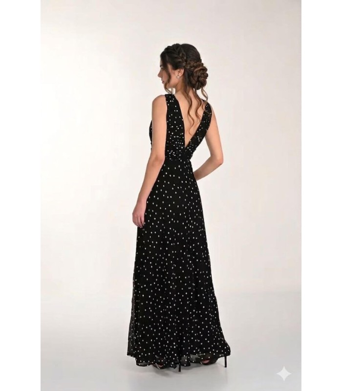 Vestido Largo Lunares Frank Lyman Mujer