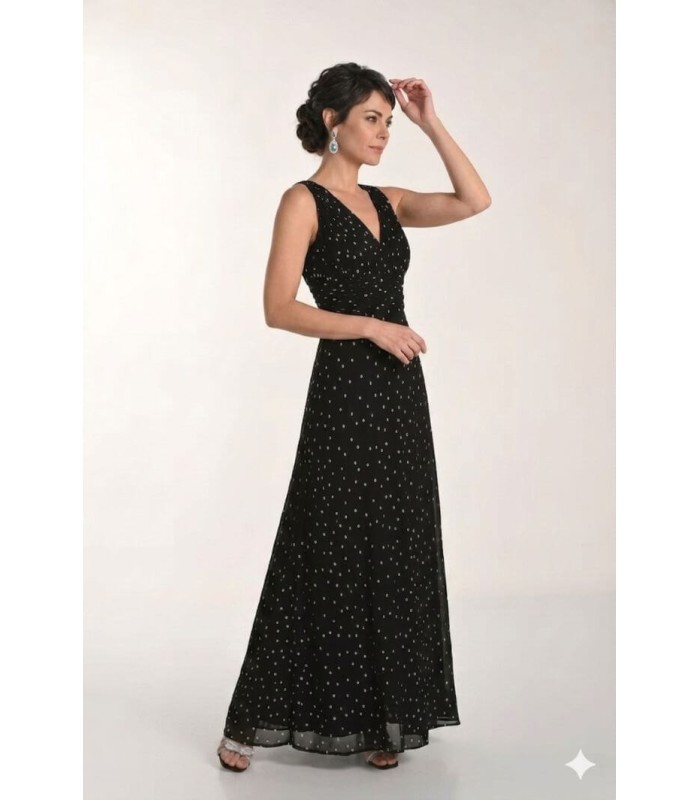 Vestido Largo Lunares Frank Lyman Mujer