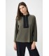 Top Combinado Caqui Negro Joseph Ribkoff Mujer