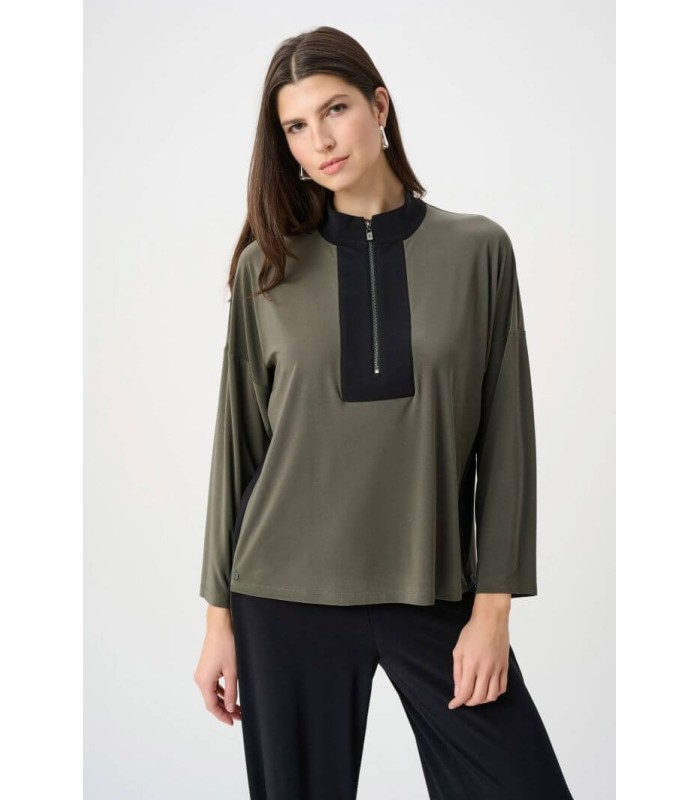 Top Combinado Caqui Negro Joseph Ribkoff Mujer