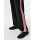 Pantalón Negro Rayas Rosas Joseph Ribkoff Mujer