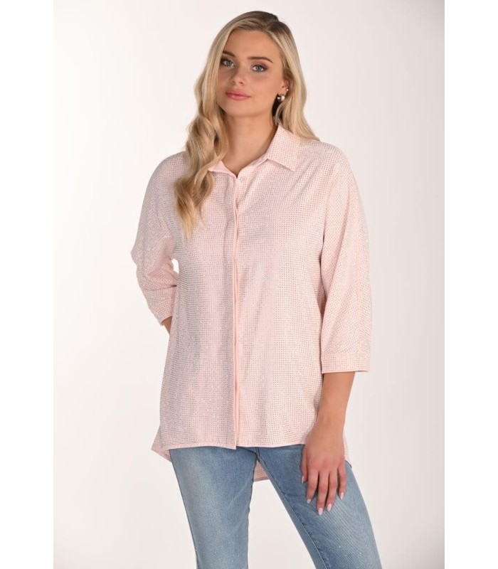 Camisa Rosa Brillo Frank Lyman Mujer