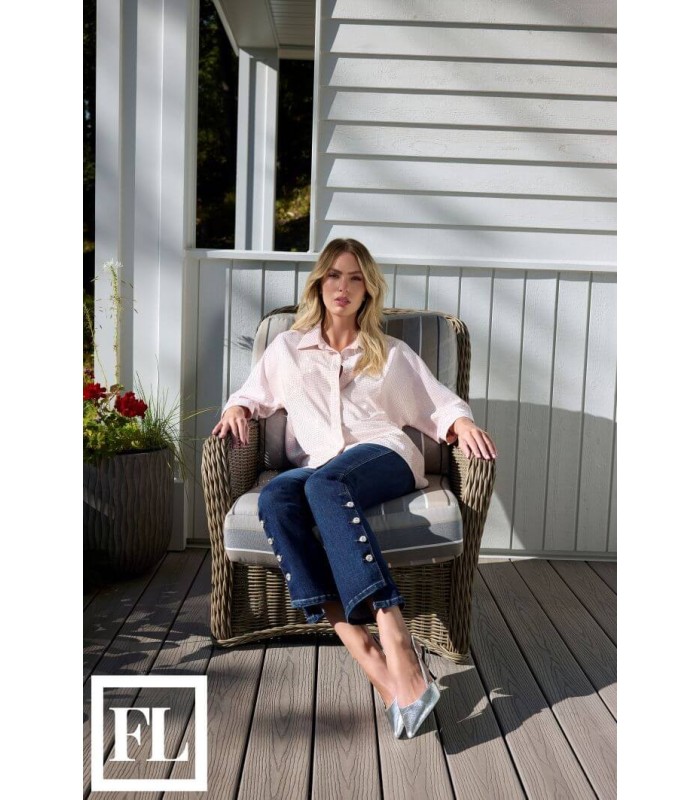 Camisa Rosa Brillo Frank Lyman Mujer