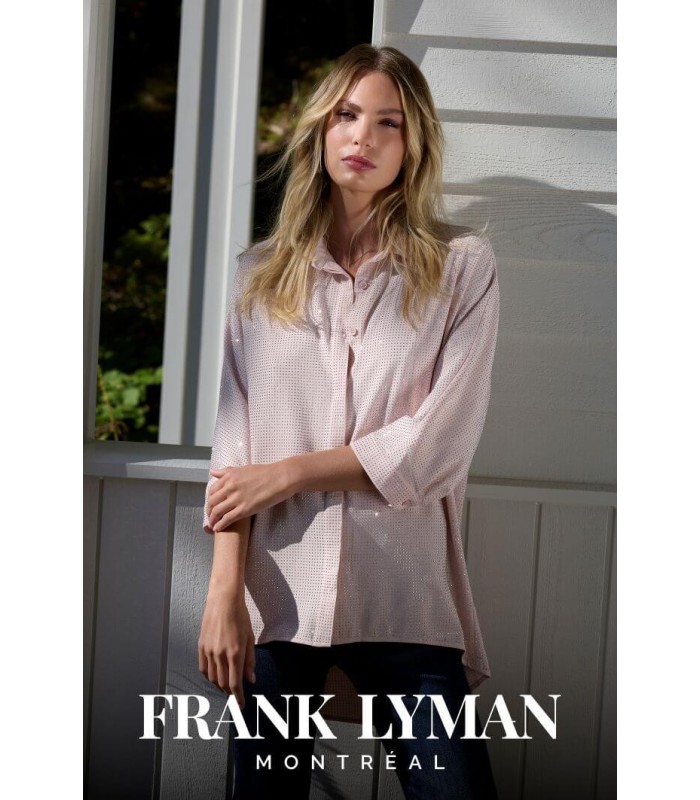 Camisa Rosa Brillo Frank Lyman Mujer