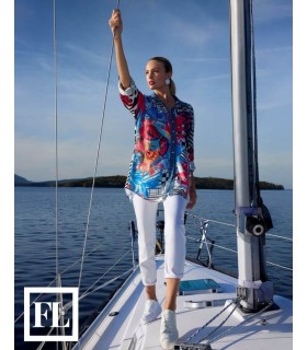 Camisa Vaquera Estampada Frank Lyman Mujer