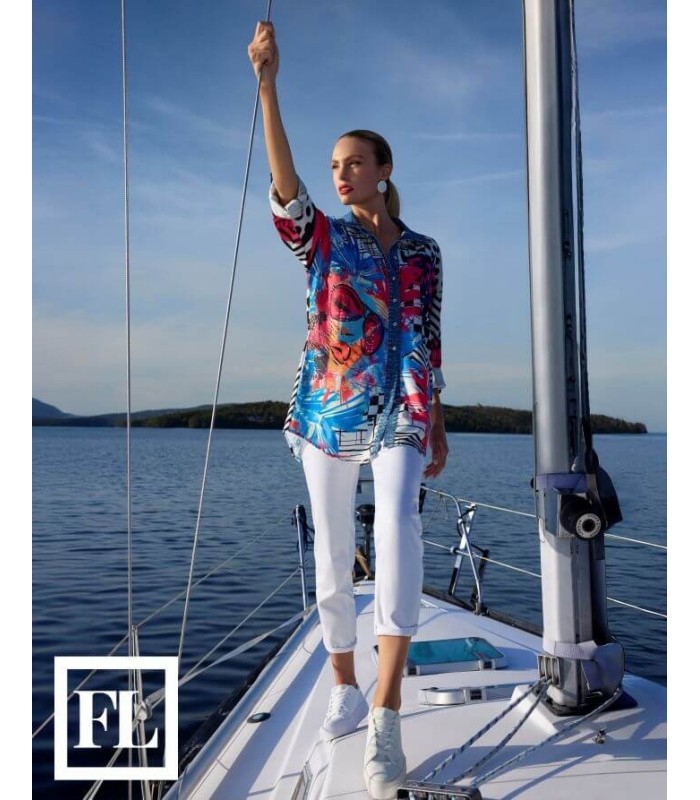 Camisa Vaquera Estampada Frank Lyman Mujer