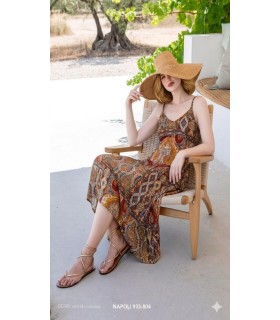 Vestido Estampado Tierras Trovels Mujer