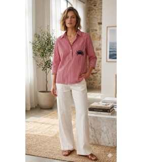Camisa Polo Rayas Trovels Mujer