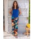 Pantalón Estampado Azules Trovels Mujer