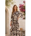 Vestido Estampado Flores Maria Bellentani Mujer