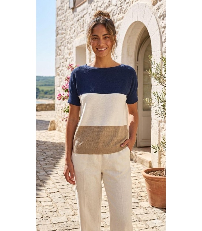 Top Punto Tricolor Maria Bellentani Mujer