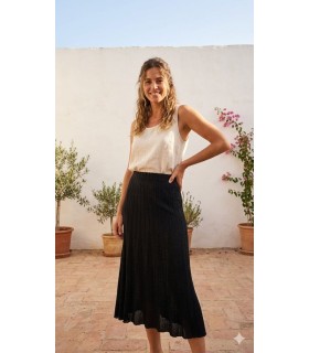 Falda Punto Negra Maria Bellentani Mujer