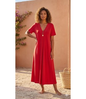 Vestido Punto Rojo Anna Mora Mujer