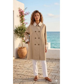 Gabardina Cruzada Camel Elena Miro Mujer
