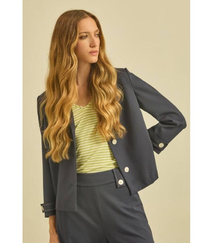 Pantalón Marino Punto Maria Bellentani Mujer