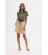 Camiseta Caqui Detalle Dorado Leo&ugo Mujer