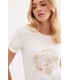Camiseta Blanca Detalle Dorado Leo&ugo Mujer