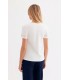 Camiseta Blanca Detalle Dorado Leo&ugo Mujer