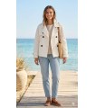 Chaqueta Cruzada Blanca Cinzia Rocca Mujer