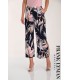 Pantalón Negro Flores Frank Lyman Mujer