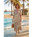 Vestido Largo Estampado Aldo Martins Mujer