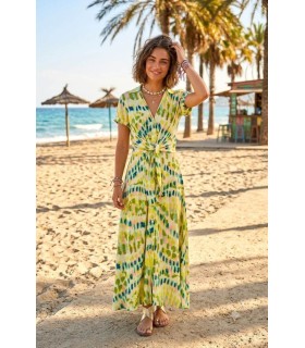 Vestido Estampado Verde Aldo Martins Mujer