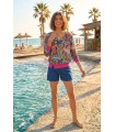 Top Fucsia Estampado Aldo Martins Mujer