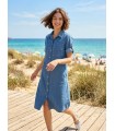 Vestido Vaquero Camisero Anna Mora Mujer