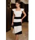 Vestido Bicolor Blanco Negro Moskada Mujer