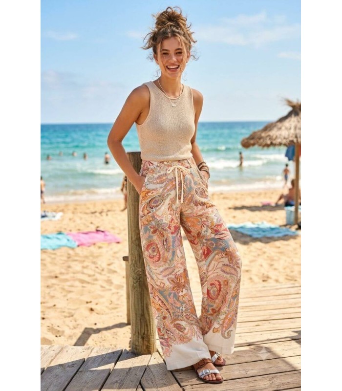 Pantalón Estampado ADRIENNE Cambio Mujer