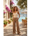 Pantalón Recto MIRA Camel Cambio Mujer