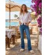 Pantalón PARIS FLARED Azul Medio Cambio Mujer