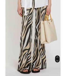 Pantalón Estampado Cebra Marella Mujer