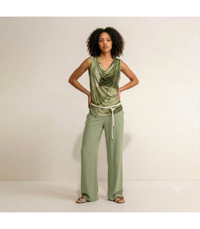 Pantalón Punto Básico Maria Bellentani Mujer