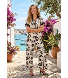 Pantalón Estampado Cadenas Frank Lyman Mujer