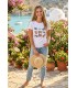 Camiseta Blanca Lazos Frank Lyman Mujer
