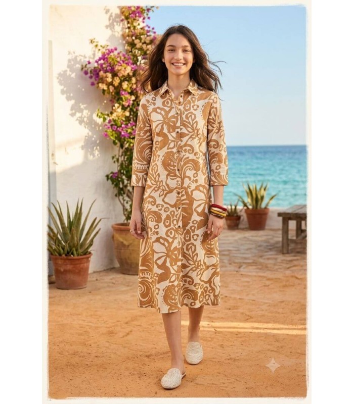 Vestido Camisero Estampado Civit Mujer