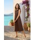 Vestido Marrón Camisero Civit Mujer