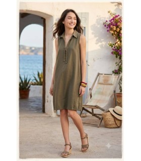 Vestido Camisero Sin Mangas Civit Mujer