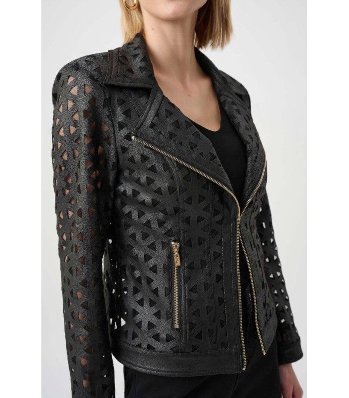 Chaqueta Motera Negra Joseph Ribkoff Mujer